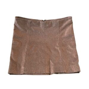 Free People Sparkly Rose Gold Mini Skirt Size 12